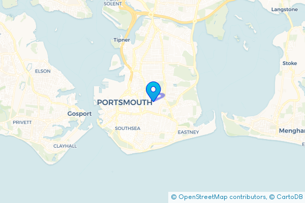 Coach Hire route map for Fratton, Hampshire