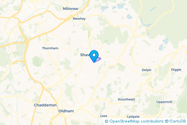 Coach Hire route map for Fullwood, Greater Manchester