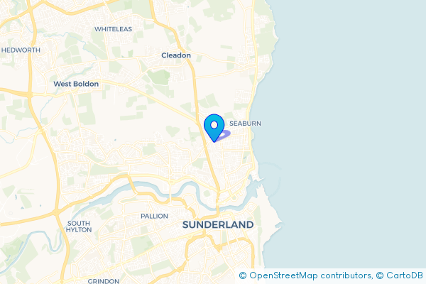 Coach Hire route map for Fulwell, Tyne and Wear