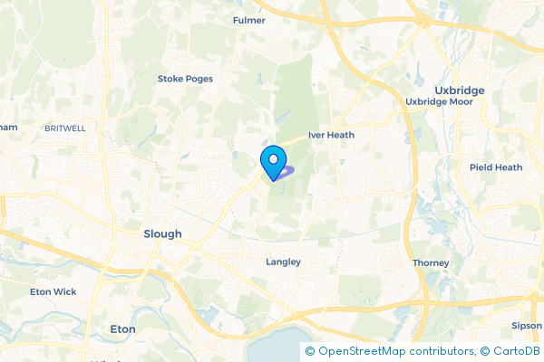 Coach Hire route map for George Green, Buckinghamshire
