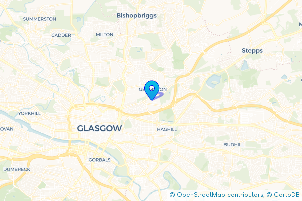Coach Hire route map for Germiston, Glasgow City