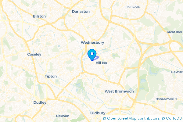 Coach Hire route map for Golds Green, West Midlands