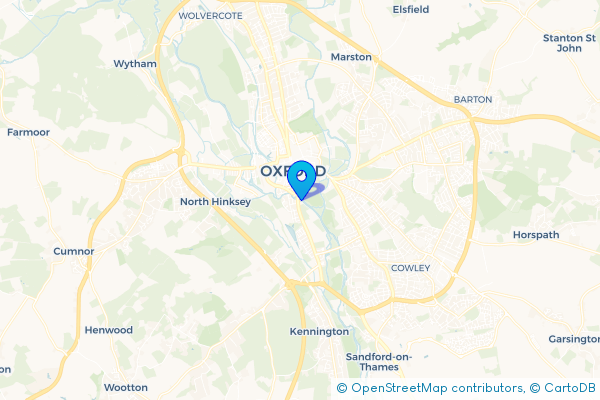 Coach Hire route map for Grandpont, Oxfordshire