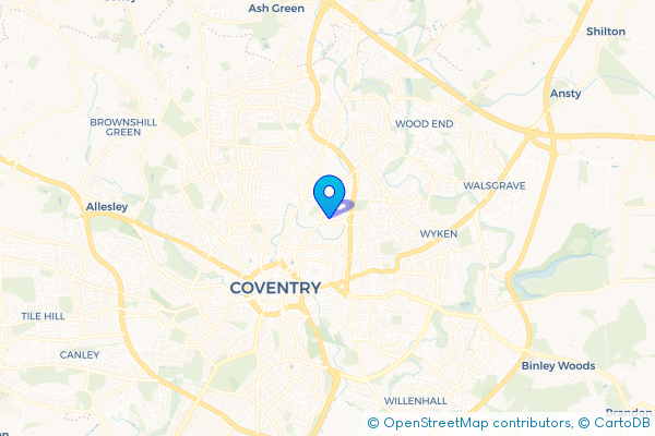 Coach Hire route map for Great Heath, West Midlands