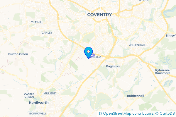 Coach Hire route map for Green Lane, West Midlands