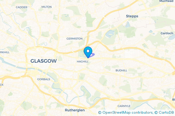 Coach Hire route map for Haghill, Glasgow City