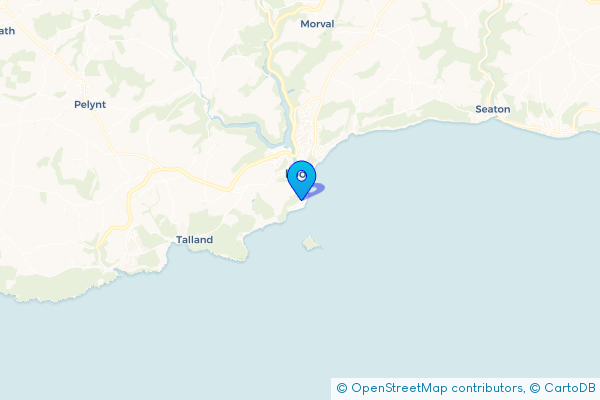 Coach Hire route map for Hannafore, Cornwall