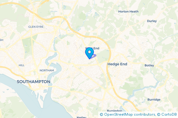 Coach Hire route map for Harefield, Hampshire