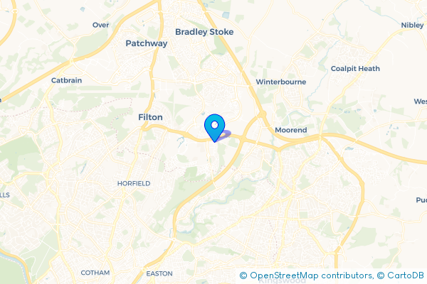 Coach Hire route map for Harry Stoke, Gloucestershire