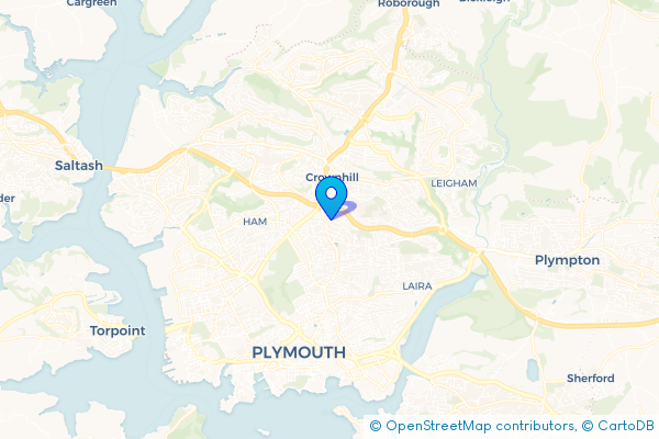 Coach Hire route map for Hartley, Devon
