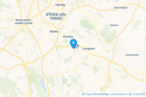 Coach Hire route map for Heron Cross, Staffordshire