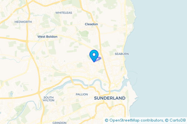 Coach Hire route map for High Southwick, Tyne and Wear