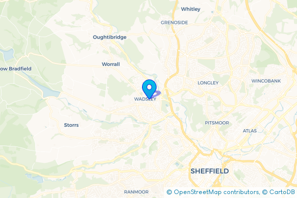 Coach Hire route map for Hillsborough, South Yorkshire
