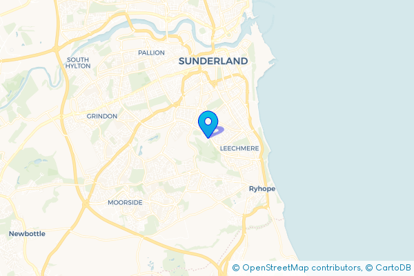 Coach Hire route map for Hillview, Tyne and Wear