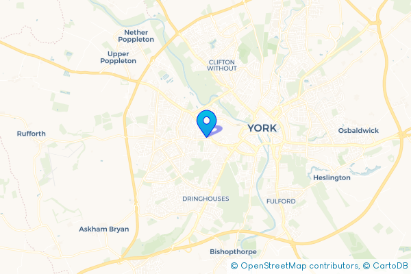 Coach Hire route map for Holgate, North Yorkshire
