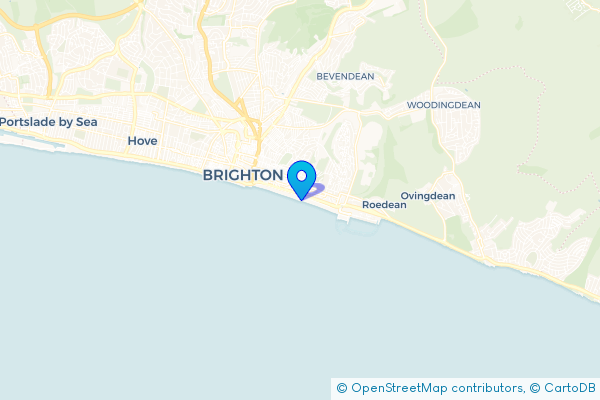 Coach Hire route map for Kemp Town, East Sussex
