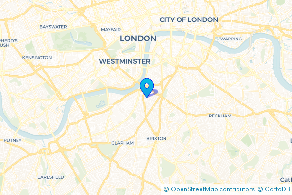 Coach Hire route map for Kennington, Greater London