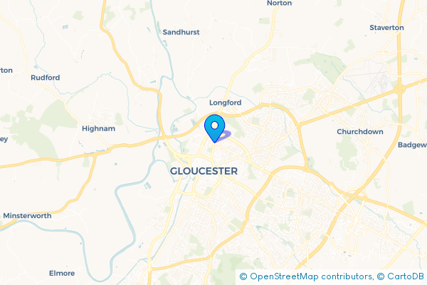 Coach Hire route map for Kingsholm, Gloucestershire