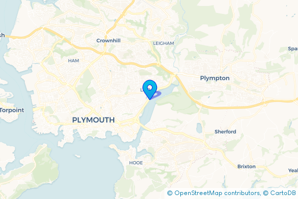 Coach Hire route map for Laira, Devon