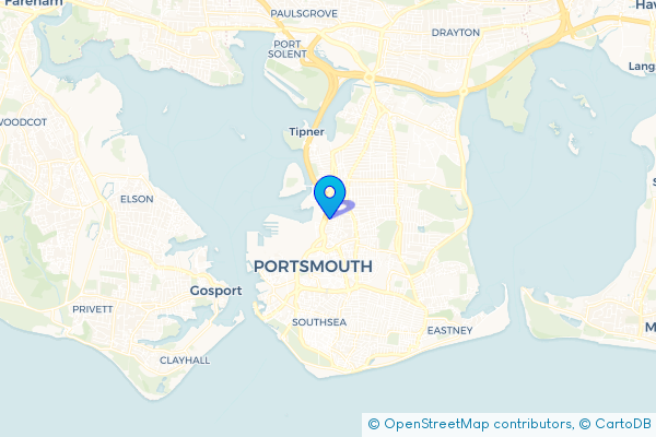 Coach Hire route map for Landport, Hampshire