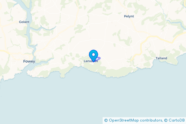 Coach Hire route map for Lansallos, Cornwall