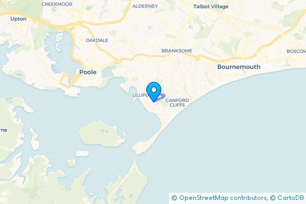 Coach Hire route map for Lilliput, Dorset