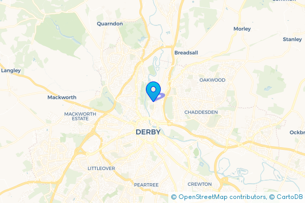 Coach Hire route map for Little Chester, Derbyshire