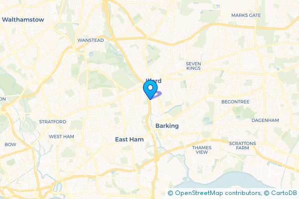 Coach Hire route map for Little Ilford, Greater London