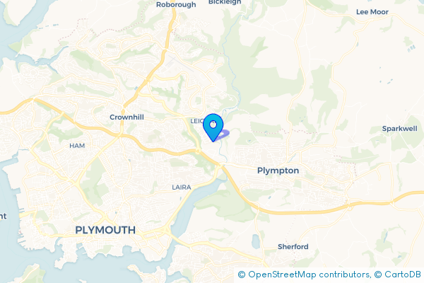 Coach Hire route map for Longbridge, Devon