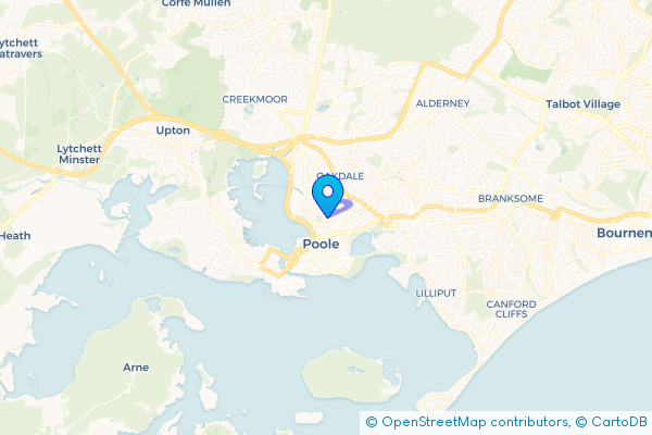 Coach Hire route map for Longfleet, Dorset