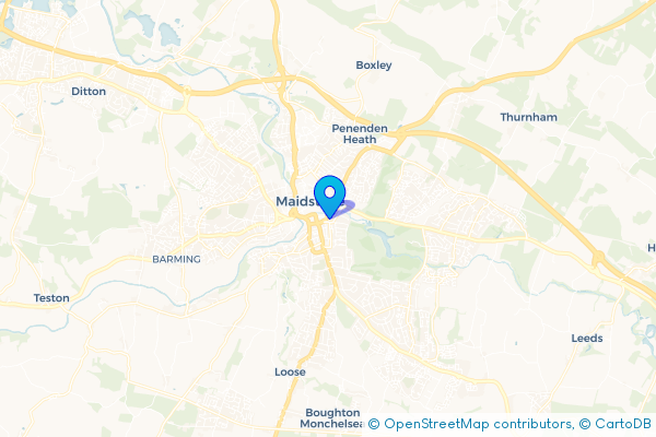 Coach Hire route map for Maidstone, Kent
