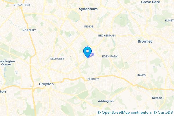 Coach Hire route map for Monks Orchard, Greater London