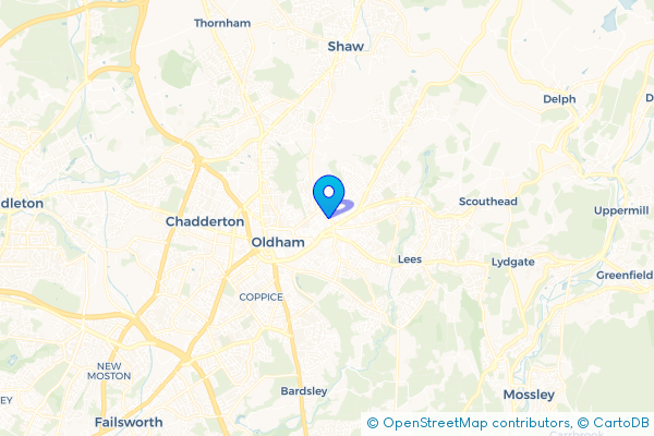 Coach Hire route map for Mumps, Greater Manchester