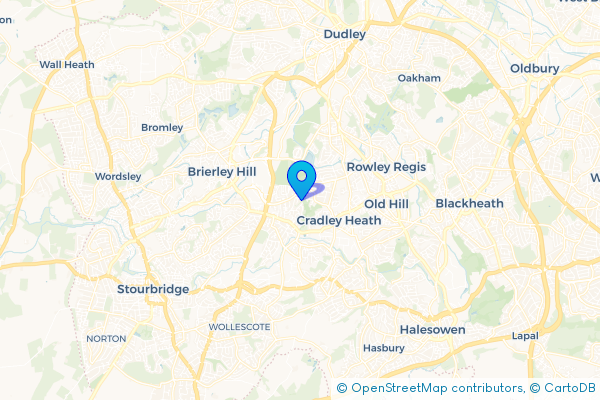 Coach Hire route map for Mushroom Green, West Midlands