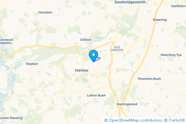 Coach Hire route map for Netteswell, Essex