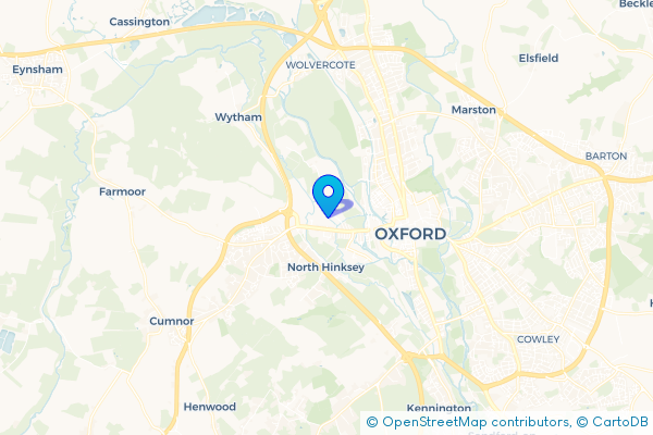 Coach Hire route map for New Botley, Oxfordshire