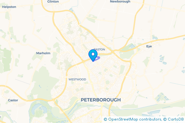 Coach Hire route map for New England, Cambridgeshire