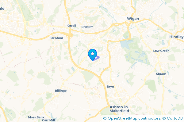 Coach Hire route map for New Houses, Greater Manchester