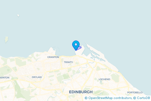 Coach Hire route map for Newhaven, City of Edinburgh