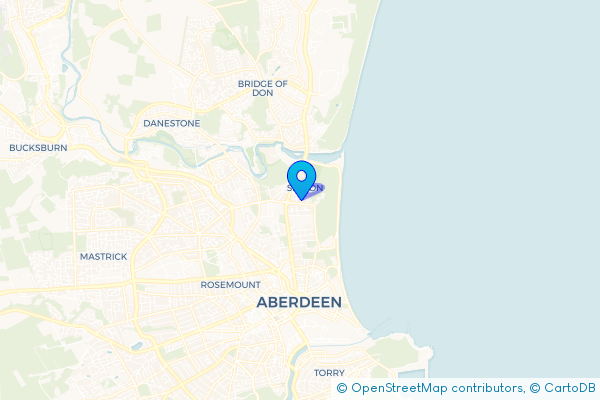 Coach Hire route map for Old Aberdeen, Aberdeen City