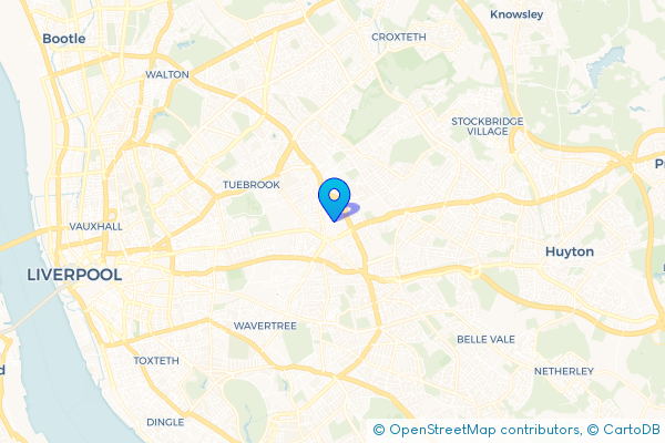 Coach Hire route map for Old Swan, Merseyside