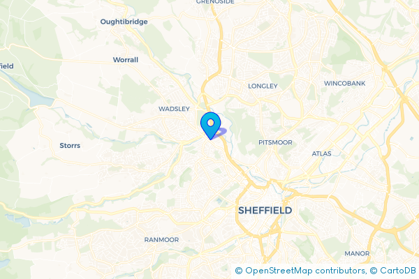 Coach Hire route map for Owlerton, South Yorkshire