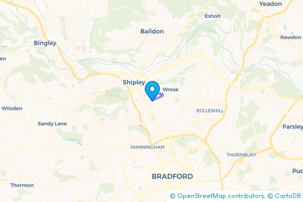 Coach Hire route map for Owlet, West Yorkshire