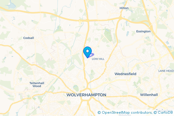 Coach Hire route map for Oxley, West Midlands