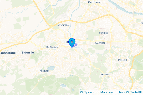 Coach Hire route map for Paisley, Renfrewshire