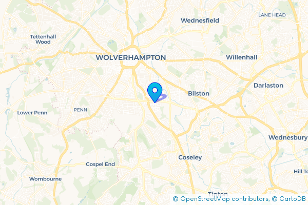 Coach Hire route map for Parkfield, West Midlands