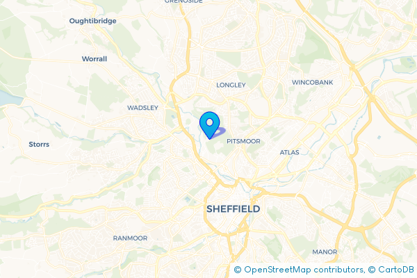 Coach Hire route map for Parkwood Springs, South Yorkshire