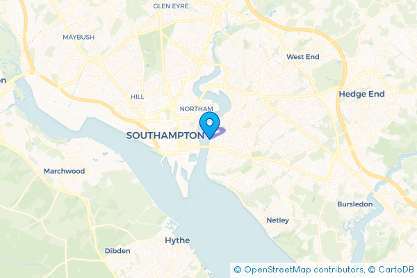 Coach Hire route map for Peartree Green, Hampshire