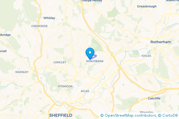 Coach Hire route map for Pismire Hill, South Yorkshire