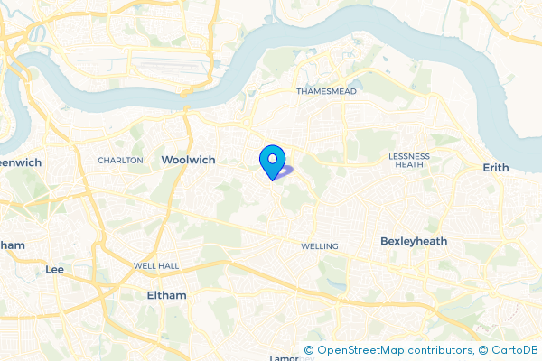Coach Hire route map for Plumstead Common, Greater London